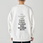 Two Dimensions BarCodeのFont Weight Heavyweight Crew Neck Sweatshirt