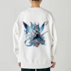 ロイ@イラストレーターHEXANFT販売美麗イラスト描きますの氷の妖精 Heavyweight Crew Neck Sweatshirt