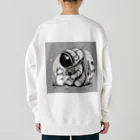 RENUの宇宙飛行士と猫 Heavyweight Crew Neck Sweatshirt