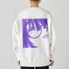 酒丸酔子🐱🍺の２６才眼鏡の女 Heavyweight Crew Neck Sweatshirt