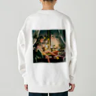 スイスイアイランドのうさぎと音楽 Heavyweight Crew Neck Sweatshirt