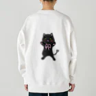 黒猫にゃにゃは七宇@繊細さんに優しい波動フィーリング鑑定士のかけがえのない相棒のきゅーてぃにゃにゃ Heavyweight Crew Neck Sweatshirt