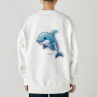 ワクワクセレブレイトのイルカくん Heavyweight Crew Neck Sweatshirt