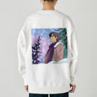 まにもにの雪国の男の子 Heavyweight Crew Neck Sweatshirt