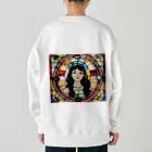 coron72のステンドグラス【黒髪女子】 Heavyweight Crew Neck Sweatshirt