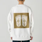 ブッディズムの仏足ベージュ Heavyweight Crew Neck Sweatshirt