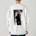 かわいい女の子とシュールな絵の五條　悟飯 Heavyweight Crew Neck Sweatshirt