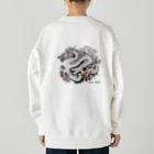 Dragon_4_ALLの龍神・龍（ウエア）：裏プリ白龍１「Dragon 4 ALL」 Heavyweight Crew Neck Sweatshirt