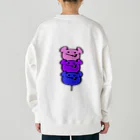 1000屋のカロリーベアだんご Heavyweight Crew Neck Sweatshirt