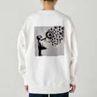 ビンパシーの館の花束でマジックする女の子 Heavyweight Crew Neck Sweatshirt