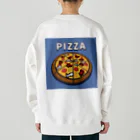 ほらをた娘🦈ྀི🎈のほらをた娘 くぁに＆いくぁ PIZZA Heavyweight Crew Neck Sweatshirt