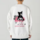 Jasmine工房のlucky stuffed animal 猫&黒薔薇 Heavyweight Crew Neck Sweatshirt