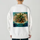 nyonsunの宝箱の動物達の楽園物語 Heavyweight Crew Neck Sweatshirt