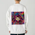 NonsenseCatのサイケ少女 Heavyweight Crew Neck Sweatshirt