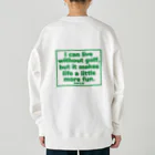 ゴルフバカイラストレーター野村タケオのNOM SHOPのゴルフがあると人生は少し楽しい Heavyweight Crew Neck Sweatshirt