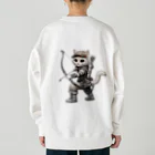 われらちきゅうかぞくのロビンキャット Heavyweight Crew Neck Sweatshirt