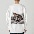 kangekiのお昼寝にゃんこNo.4 Heavyweight Crew Neck Sweatshirt