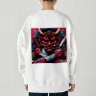 ARMORのスカルグローブと般若 Heavyweight Crew Neck Sweatshirt