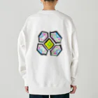 令和のくまさんのHeard Flower Heavyweight Crew Neck Sweatshirt