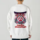 大江戸花火祭りのInari Fox Charm Magic～稲荷の狐5 Heavyweight Crew Neck Sweatshirt