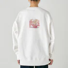 さちキャン(p)@さちcam(p)の山頂でキャンプ　テント　ふわふわピンク Heavyweight Crew Neck Sweatshirt