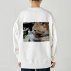 ayamomohidemiのキュートな猫猫あくび Heavyweight Crew Neck Sweatshirt