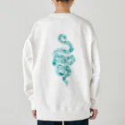 亜月の宝箱の蛇 (青) Heavyweight Crew Neck Sweatshirt