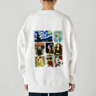 すとろべりーガムFactoryの【バックプリント】 ドット美術館 Heavyweight Crew Neck Sweatshirt