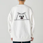 イラスト MONYAAT のバックプリント ポメラニアンっ！*しかも怒っ！ Heavyweight Crew Neck Sweatshirt