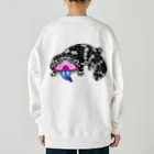 もむのふの爬虫類グッズやさんのマツカサトカゲちゃんバックプリント Heavyweight Crew Neck Sweatshirt