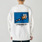 38　サンパチのどこメガネTシャツシリーズ　ブルー Heavyweight Crew Neck Sweatshirt