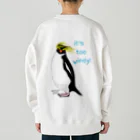 LalaHangeulのRockhopper penguin　(イワトビペンギン)　バックプリント Heavyweight Crew Neck Sweatshirt