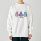 nagiのmemeが3匹（夢カワパステル） Heavyweight Crew Neck Sweatshirt