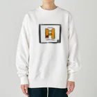 チャチャちゃんのチャチャちゃん（茶色角、擦れなし） Heavyweight Crew Neck Sweatshirt