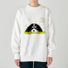 greetenのキャバリアトライカラー癒し犬 Heavyweight Crew Neck Sweatshirt