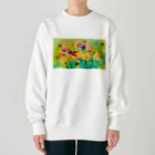 星の銀貨（アナログイラスト）のanxiety  Heavyweight Crew Neck Sweatshirt