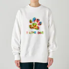 onehappinessの肉球　骨ガム Heavyweight Crew Neck Sweatshirt