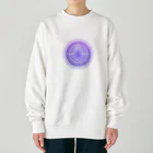 💖宇宙整体♪🌈♪こころからだチャンネル♪💖のcosmicmeditation violet Heavyweight Crew Neck Sweatshirt