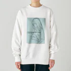 obosa_DENS/SABEAR_shop ＠SUZURIのrough drawing girl-1_ウェア Heavyweight Crew Neck Sweatshirt