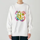 Charamaru Marketのシュール猫（カラフル） Heavyweight Crew Neck Sweatshirt