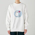 Cocotte Mottoのコスモスと文鳥 Heavyweight Crew Neck Sweatshirt