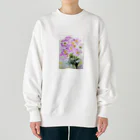 SUZURI.KEY-CHANの昼咲き月見草BF0902 Heavyweight Crew Neck Sweatshirt