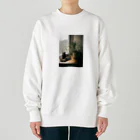 毎日ころりんの猫の写ルンです Heavyweight Crew Neck Sweatshirt