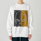 ブーブスエイリアンの縞橙 Heavyweight Crew Neck Sweatshirt