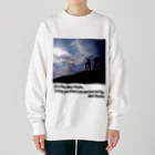 hisamerukaの人生を豊かにする格言・自転車 Heavyweight Crew Neck Sweatshirt