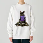 犬グッズの店しえるぶるーのマフラー犬　フレンチブルドッグ　ブリンドル Heavyweight Crew Neck Sweatshirt