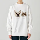 みきぞーん｜保護猫 ミッキー画伯と肉球とおともだちのrom & sol Heavyweight Crew Neck Sweatshirt