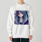 masu7747の充血の少女 Heavyweight Crew Neck Sweatshirt