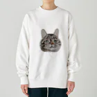 カナタ　フタバのキジトラ柄の猫 Heavyweight Crew Neck Sweatshirt