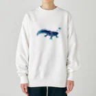 うすたのブラックライト・ウーパールーパー Heavyweight Crew Neck Sweatshirt